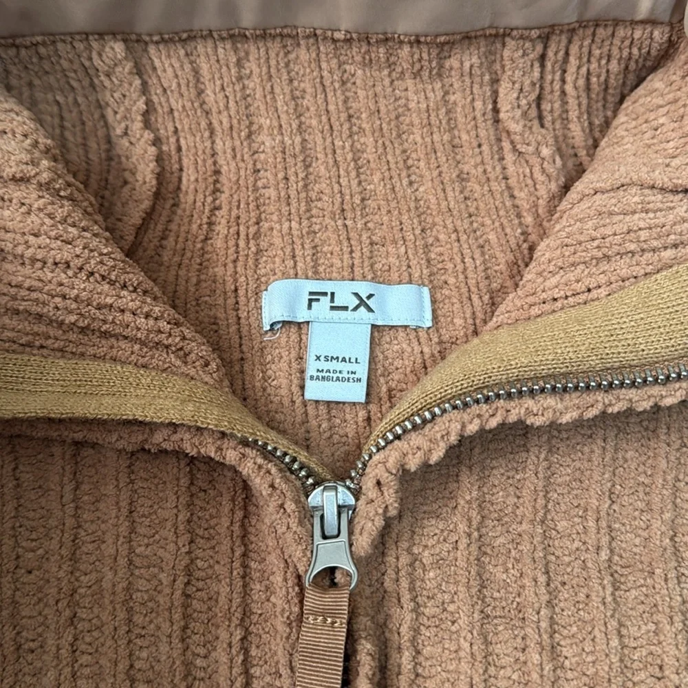 FLX Women's Commuter Sweater Jacket Size XS In Elden Beige - Picture 9 of 15